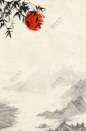 中式山学画