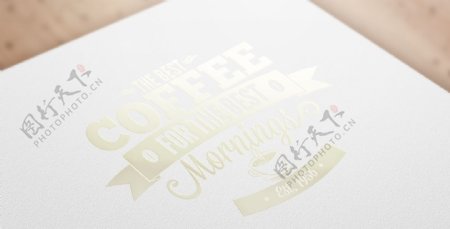 烫金咖啡logo图