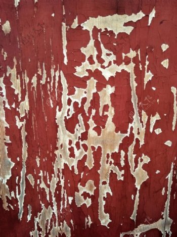 古建筑柱子斑驳纹理红漆木