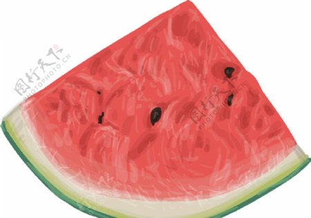 夏日水果水彩插画