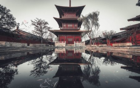 广富林古塔寺庙