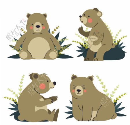 4款可爱卡通熊