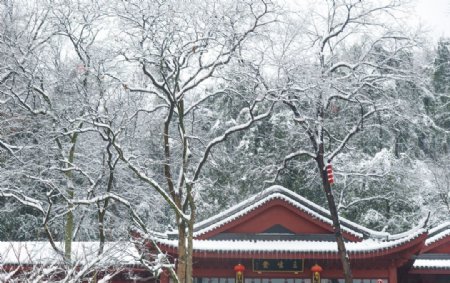 寺庙雪景