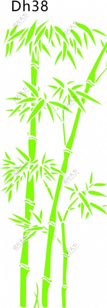 竹子矢量图案