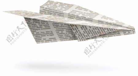 折纸飞机纸飞机报纸做的飞机卡通