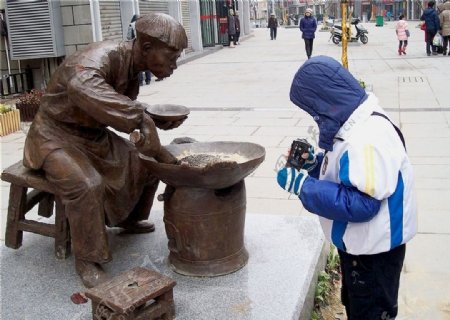小贩雕塑