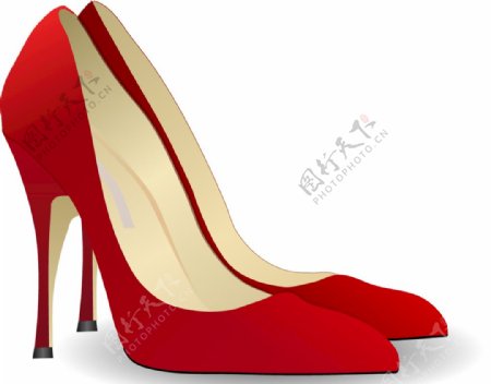女性红色高跟鞋