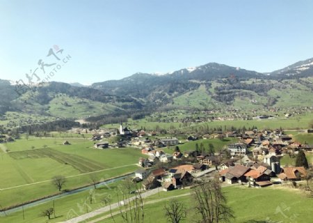 瑞士田园风光和城镇