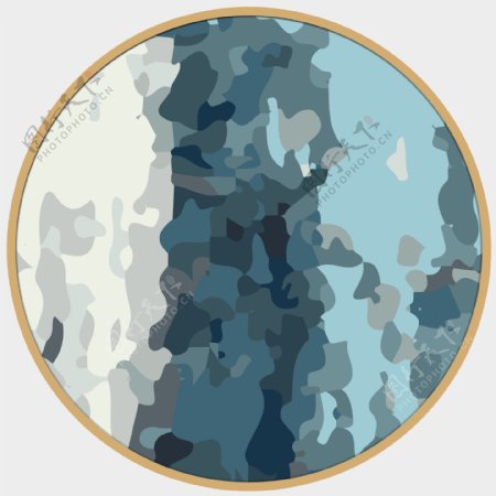 北欧抽象圆形抽象装饰画