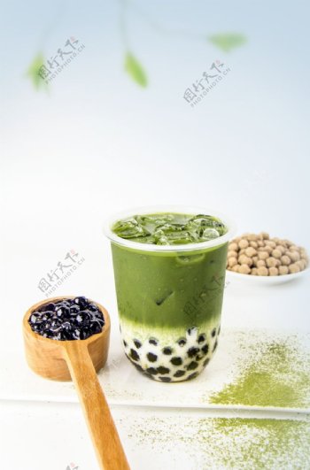 绿豆珍珠奶茶
