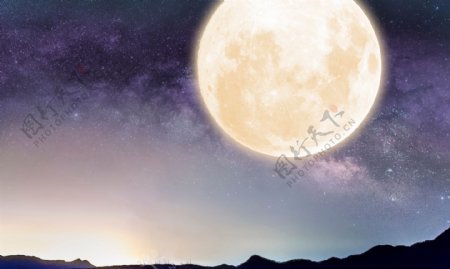 中秋月亮嫦娥祝福气节传统古风