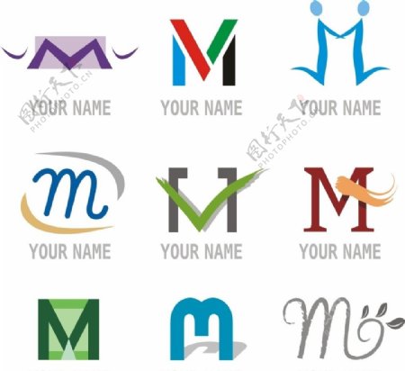 m字母标志设计