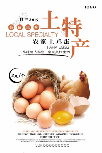 土鸡蛋海报
