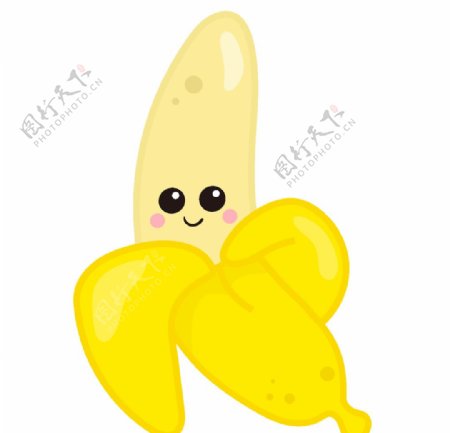 香蕉卡通形象AI矢量图设计