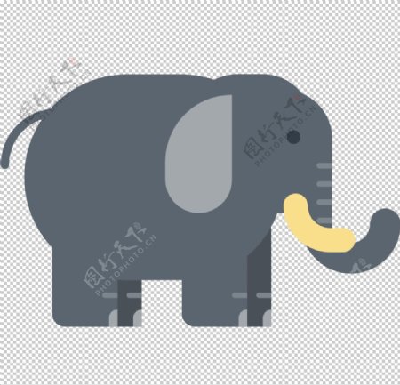 大象动物标志图形图标装饰素材