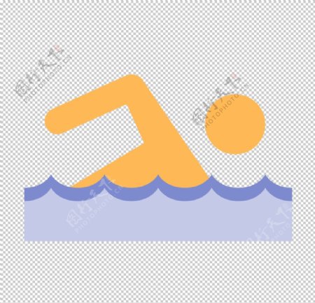 游泳运动标志图形图标装饰素材