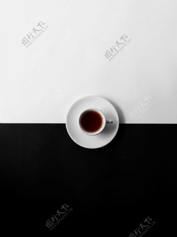 咖啡海报黑白背景素材