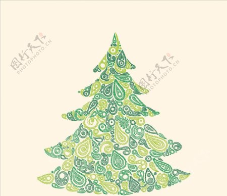 圣诞贺卡抽象树