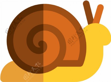 黄色矢量蜗牛