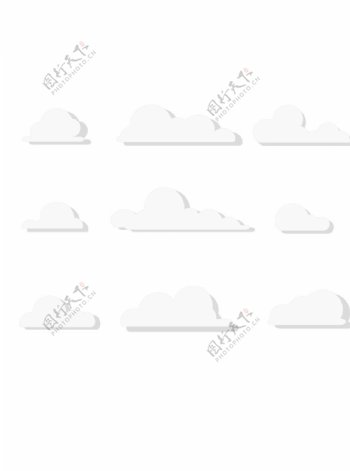 扁平云设计素材图片