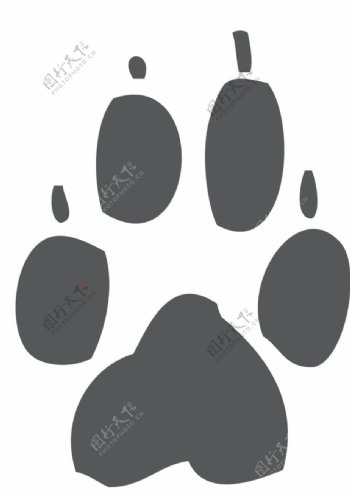 动物爪印标志图标图形素材
