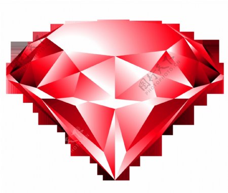 红宝石红钻石水晶钻石免抠图图片