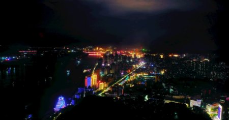 梧州夜景航拍