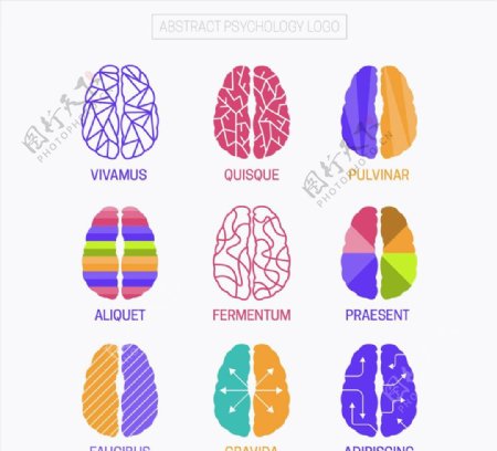 大脑心理学标志图片