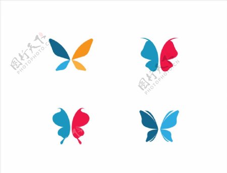 抽象蝴蝶图标图片