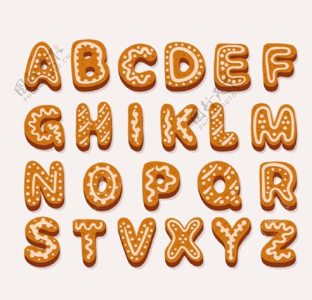 字母饼干图片
