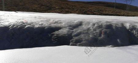 冰川瀑布图片