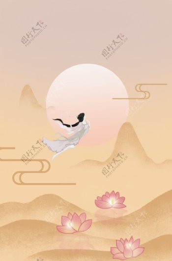 中秋节海报背景图片