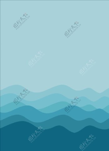 简约海浪背景素材cdr图片