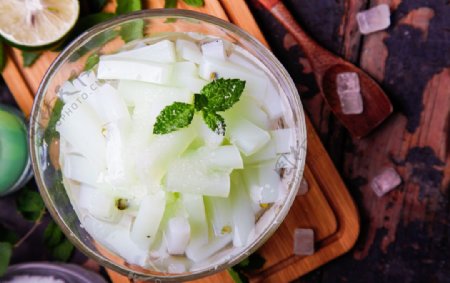 水晶凉粉食物食材背景海报素材图片