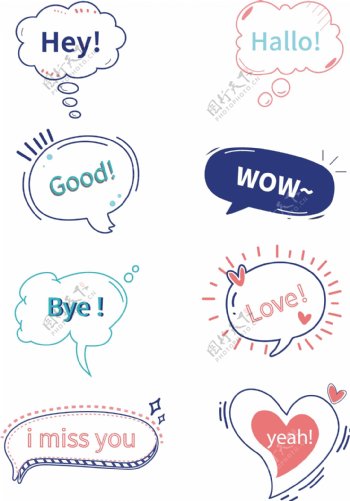英文对话框图片