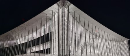 西安会展中心浐灞夜景图片