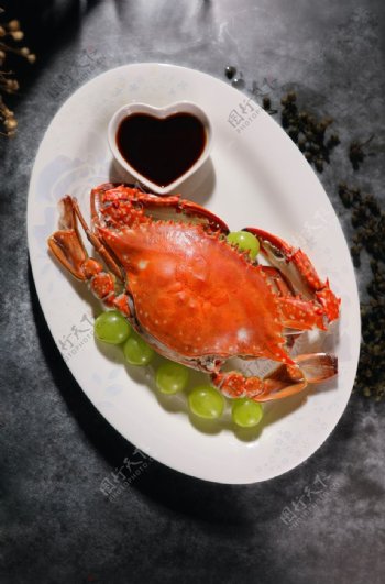 大闸蟹美食食材背景海报素材图片