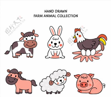 彩绘农场动物图片