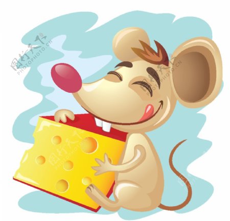 奶酪与卡通小老鼠图片