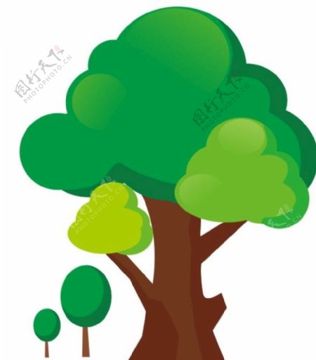 绿树矢量图片
