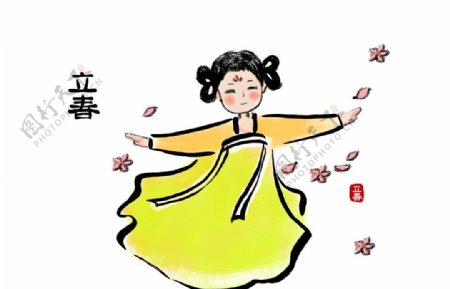 24节气少女图片