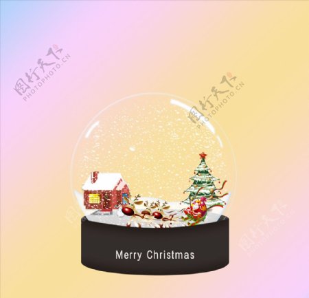 圣诞水晶球图片