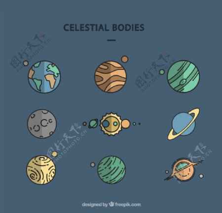 太阳系天体图标图片