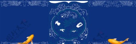 中国风蓝色背景图片
