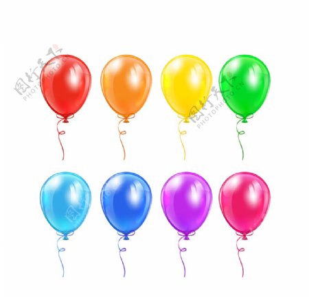 彩色气球矢量图片
