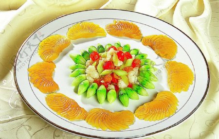 豫菜黄桃雪鱼图片