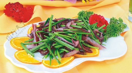 豫菜韭菜海香菇图片