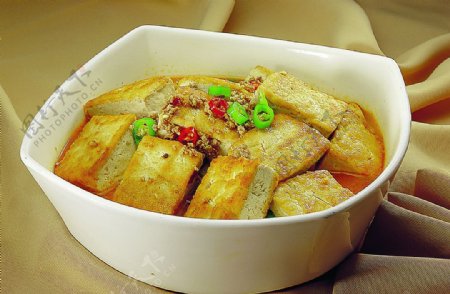 豫菜香煎水豆腐图片