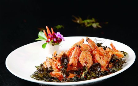 南北热菜茶香虾图片
