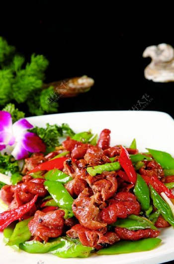 南北热菜豉椒肥肠图片